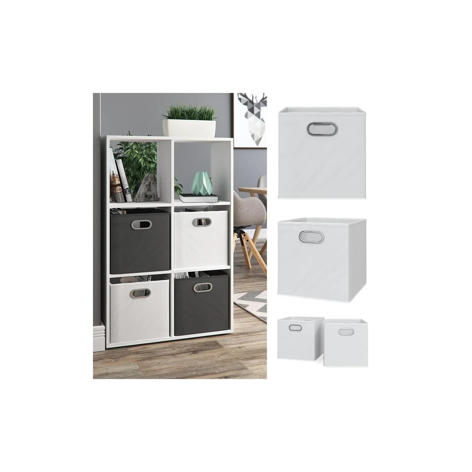 VICCO 2er Set Faltbox Weiß Aufbewahrungsbox