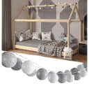 Vicco LED-Lichterkette Grau/Weiß 310 cm mit 20 Baumwollkugeln Bild 1