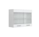 Vicco Glashängeschrank R-Line Weiß Hochglanz mit Glastüren Bild 2
