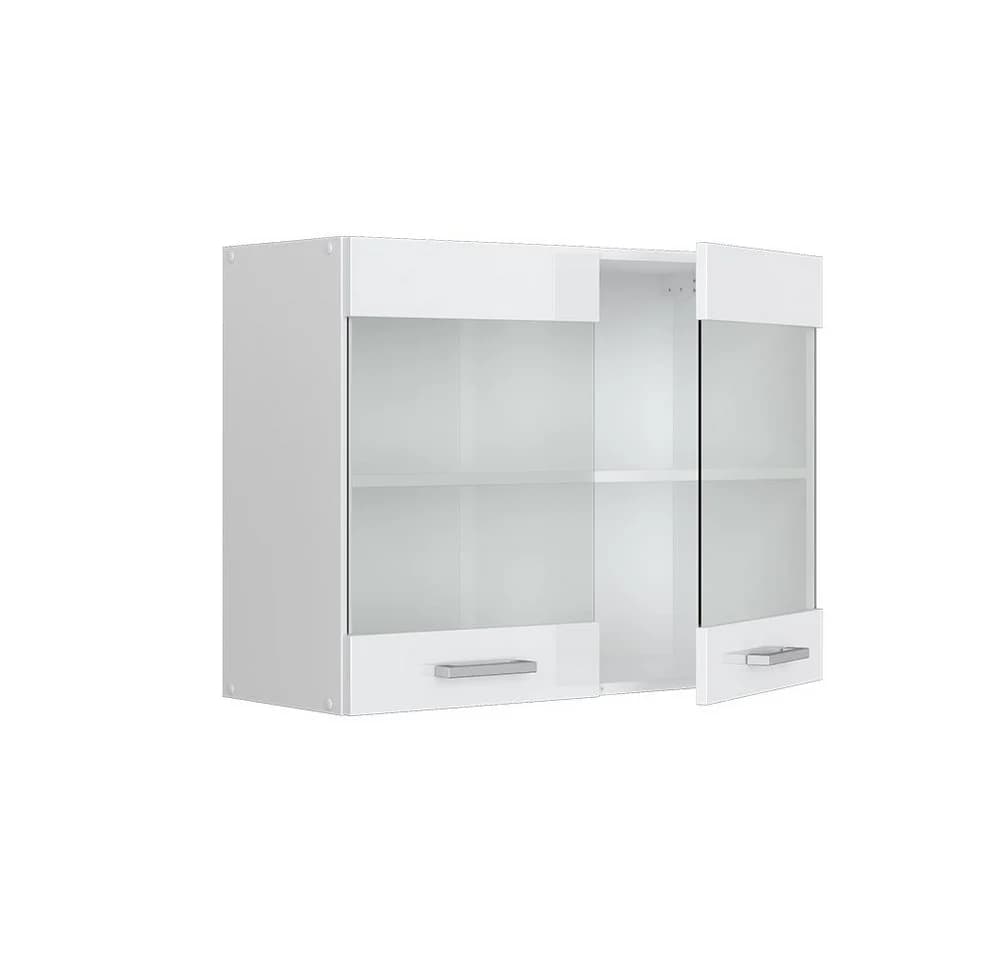 Vicco Glashängeschrank R-Line Weiß Hochglanz mit Glastüren - Bild 4