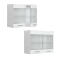 Vicco Glashängeschrank R-Line Weiß Hochglanz mit Glastüren Bild 5