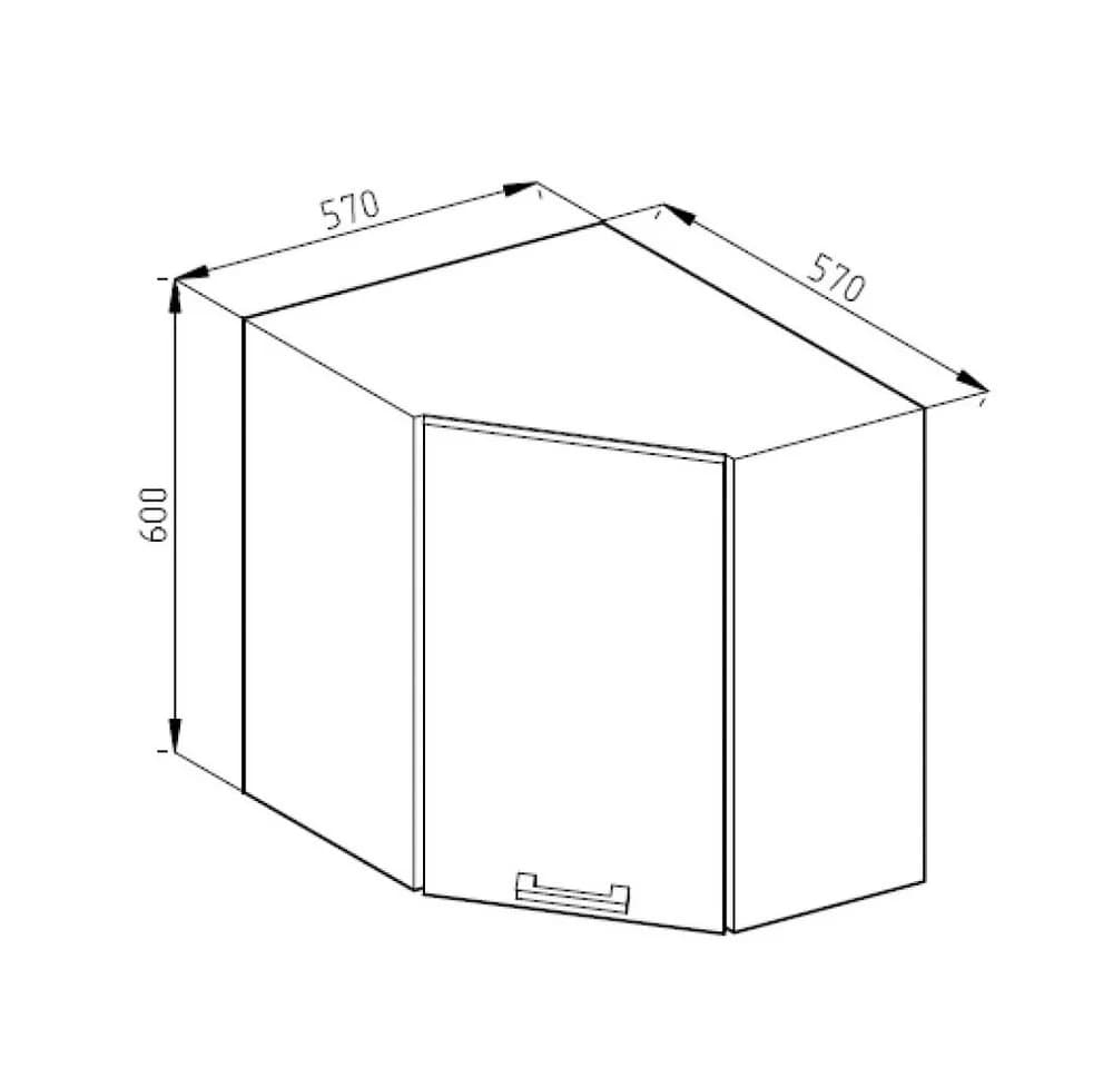 Vicco Eckhängeschrank R-Line Anthrazit Hochglanz/Weiß - Bild 2