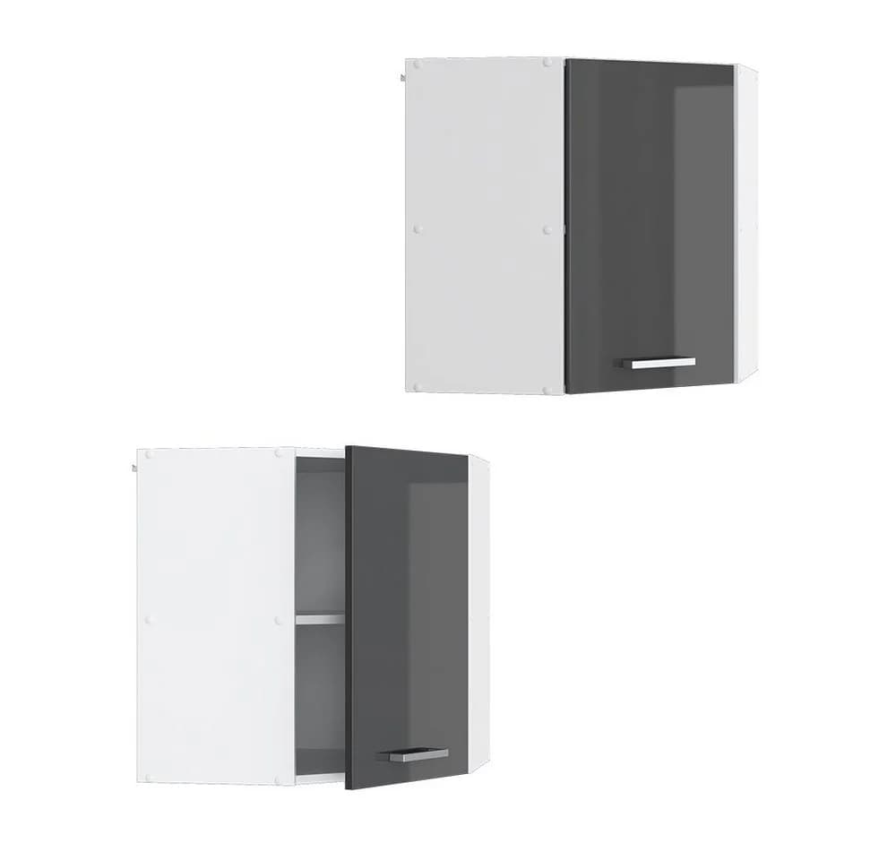 Vicco Eckhängeschrank R-Line Anthrazit Hochglanz/Weiß - Bild 4