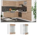 Vicco Glashängeschrank R-Line Weiß/Sonoma Glasfront Bild 1