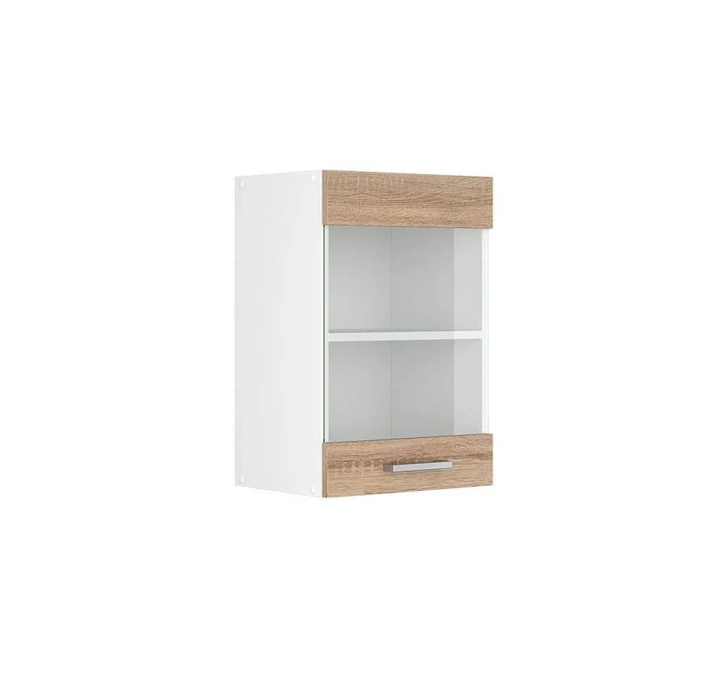 Vicco Glashängeschrank R-Line Weiß/Sonoma Glasfront - Bild 2