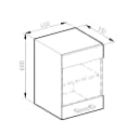 Vicco Glashängeschrank R-Line Weiß/Sonoma Glasfront Bild 3