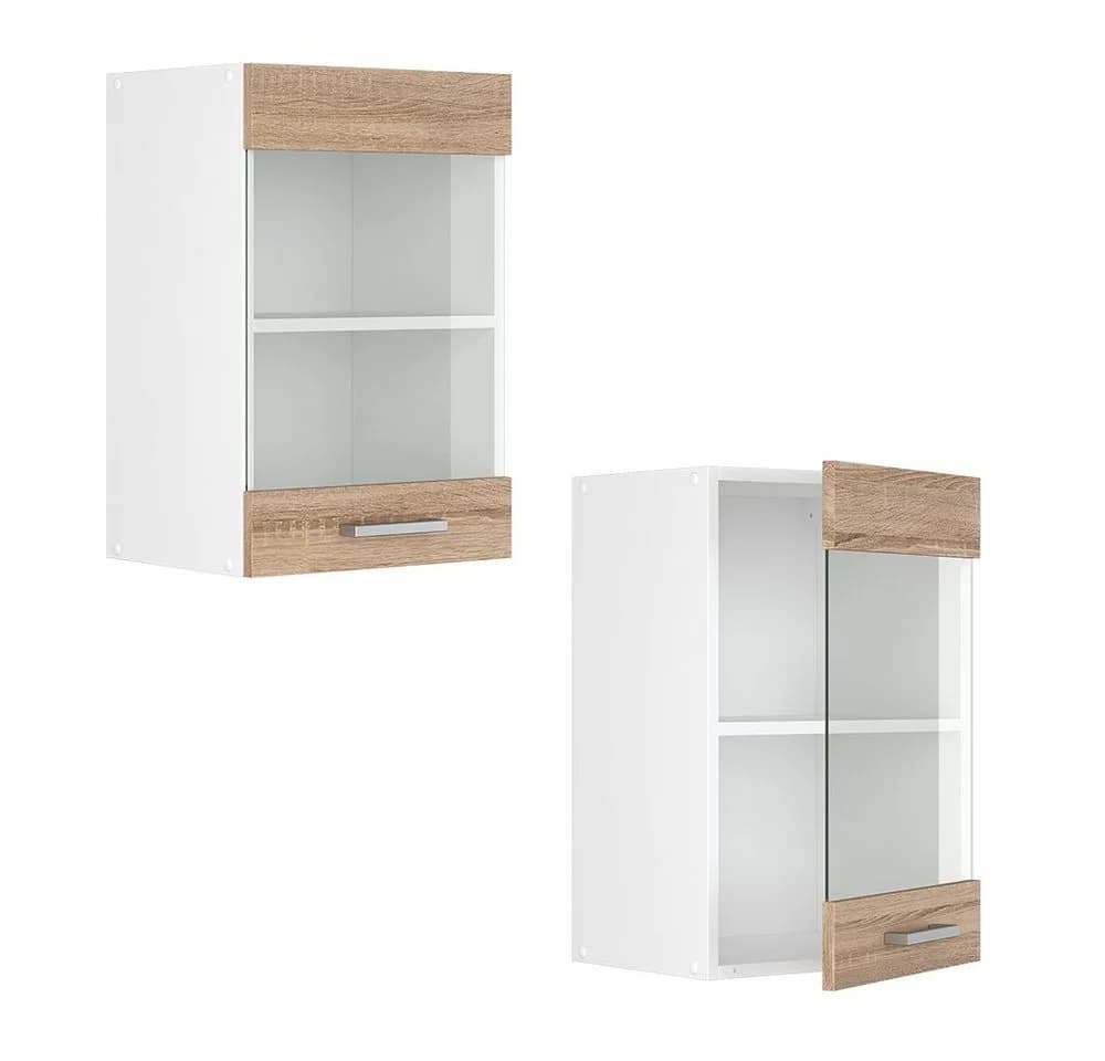 Vicco Glashängeschrank R-Line Weiß/Sonoma Glasfront - Bild 5