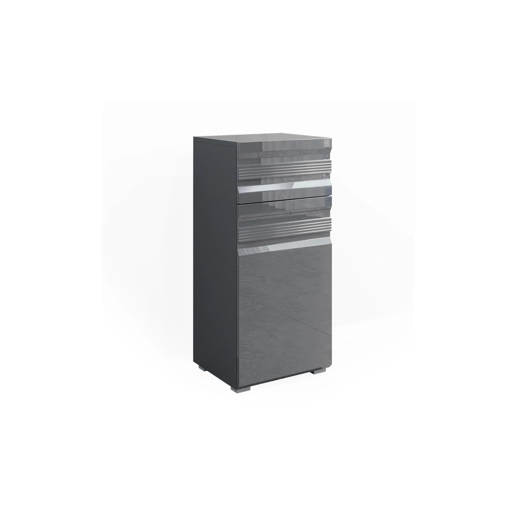Vicco Midischrank Fredd Anthrazit Hochglanz Badregal