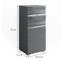 Vicco Midischrank Fredd Anthrazit Hochglanz Badregal Bild 4