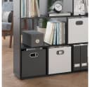 Vicco Raumteiler Pilar Schwarz 12 Fächer Bücherregal Standregal Bild 3