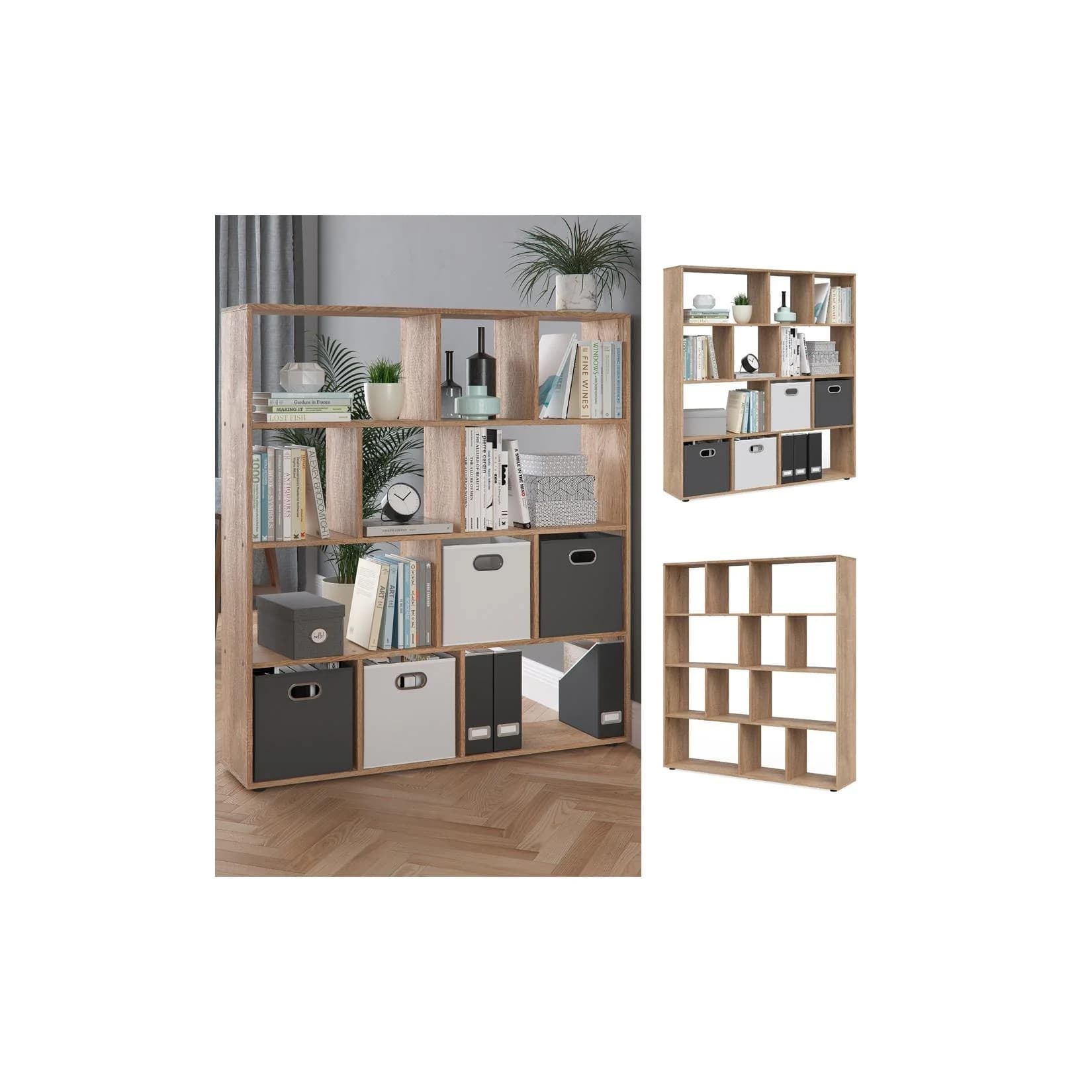 Vicco Raumteiler Pilar 12 Fächer Sonoma Modern