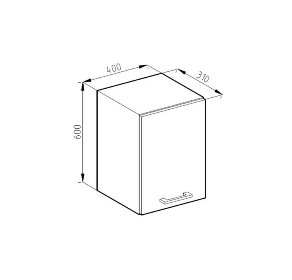 Vicco Hängeschrank R-Line Beton/Weiß 40 cm - Bild 3