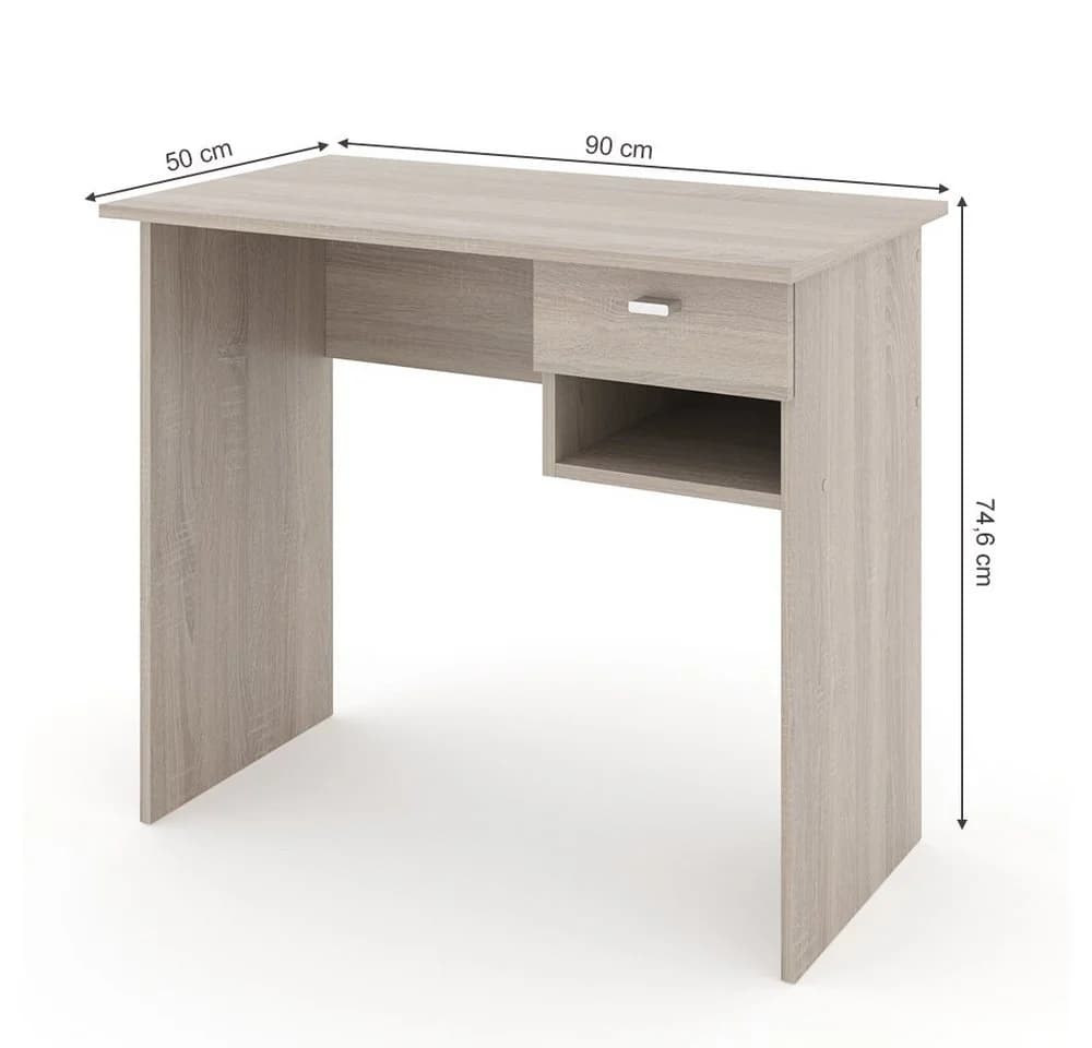Vicco Schreibtisch Colin Sonoma Eiche mit Schubladen - Bild 5