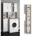 VICCO Anstellschrank LUIS Badschrank Sonoma Weiß Bild 2
