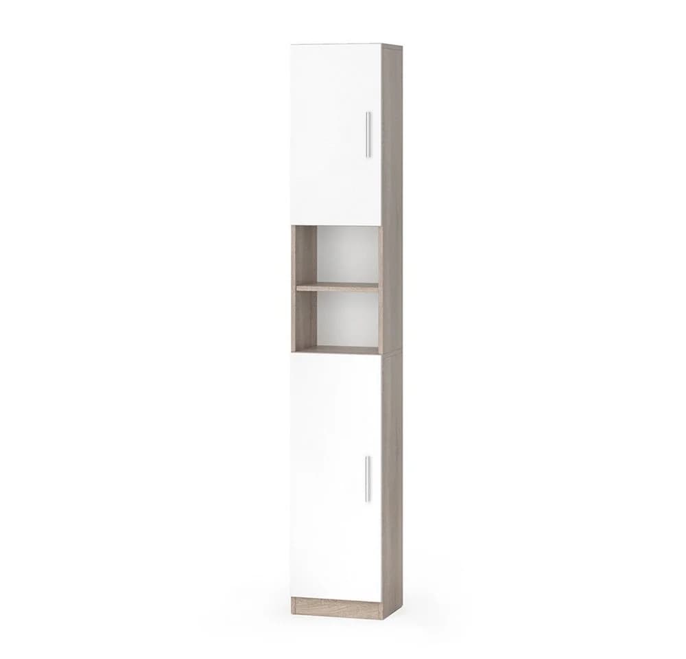 VICCO Anstellschrank LUIS Badschrank Sonoma Weiß - Bild 3
