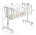 VitaliSpa® Babywiege Noah Weiß mit Schaukelfunktion und Rausfallschutz Bild 4