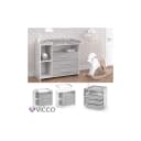 Vicco Wickelkommode Oskar Weiß/Grau mit 3 Schubladen Bild 1