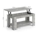 Vicco Couchtisch Lorenz Beton Liftfunktion höhenverstellbar Bild 5