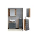 Vicco Beistellschrank Ilias Eiche Anthrazit Moderner Badschrank Bild 1