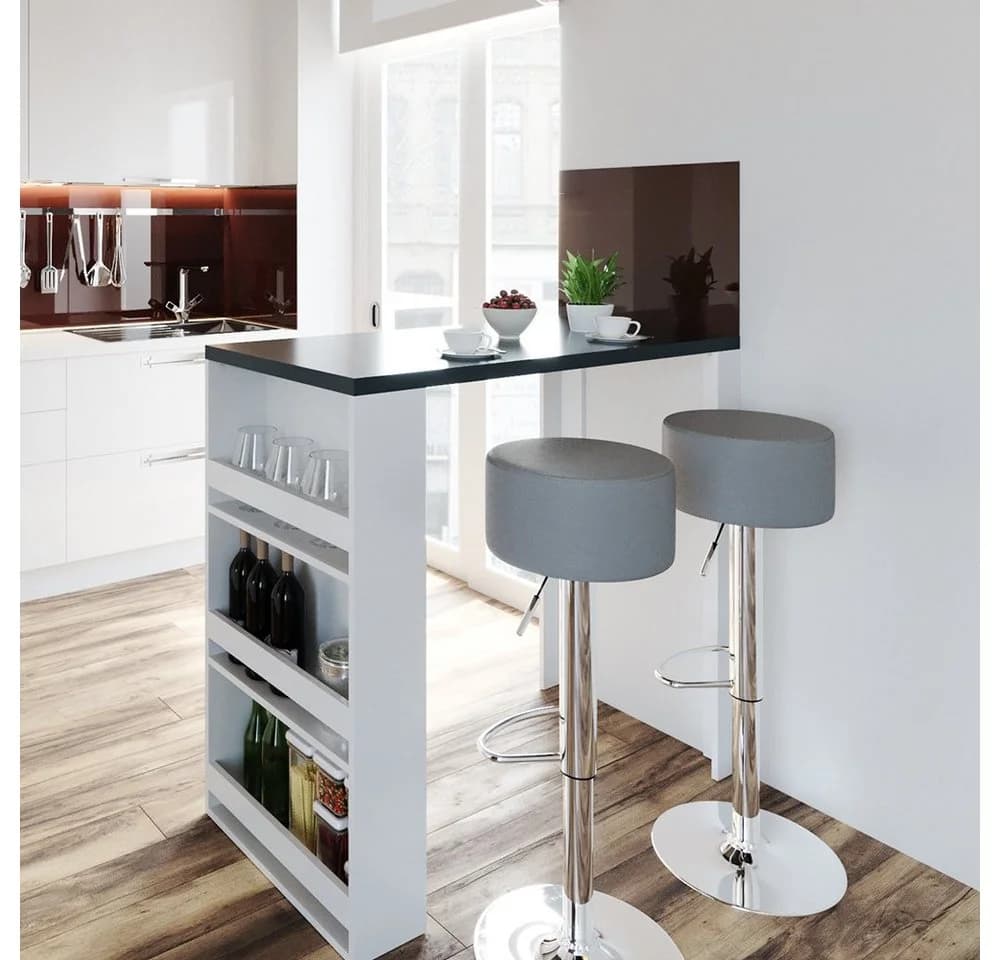 Vicco Bartisch Weiß Anthrazit 3 Fächer Modern - Bild 5
