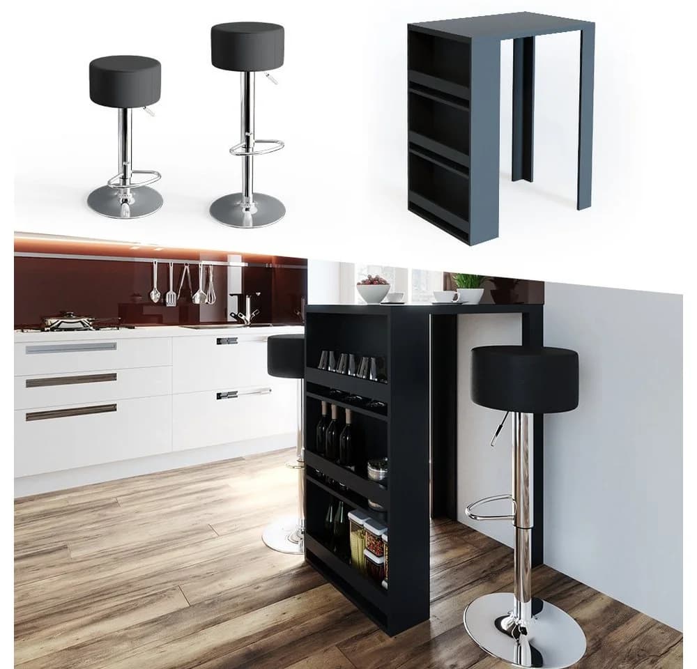 Vicco Bartisch Anthrazit Moderner Tresen mit Aufbewahrung - Bild 4