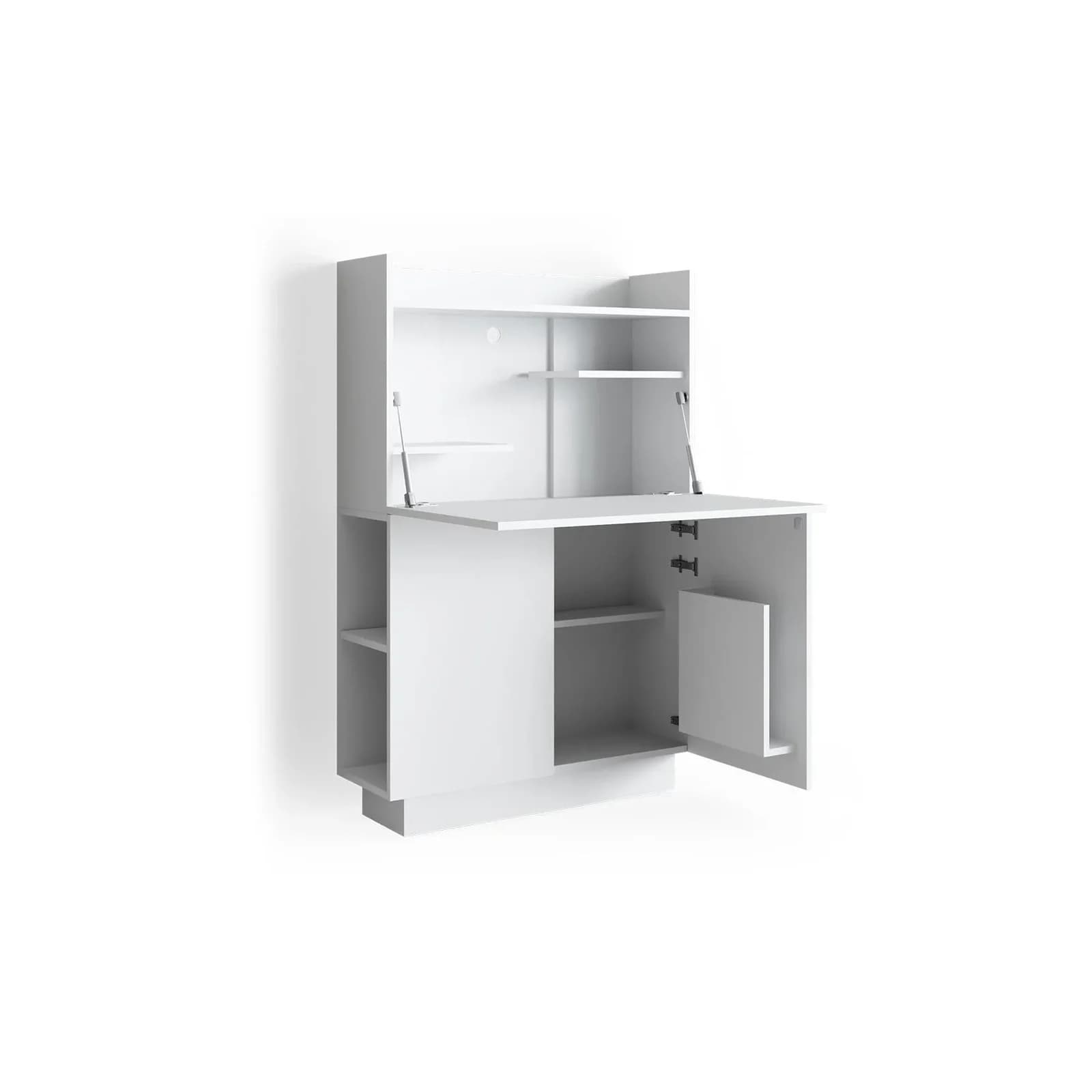 Vicco Schreibtisch-Schrank Alena Büroschrank mit Ablage Weiß