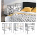 VitaliSpa® Beistellbett Sophie Grau - Höhenverstellbar mit Sicherheitsschutz Bild 2