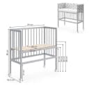 VitaliSpa® Beistellbett Sophie Grau - Höhenverstellbar mit Sicherheitsschutz Bild 4