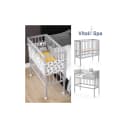 VitaliSpa® Beistellbett Sophie Grau 2 Seitenschienen Bild 1
