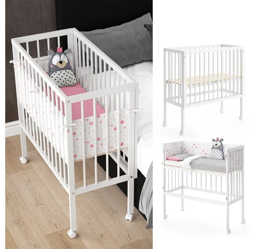 VitaliSpa® Beistellbett Sophie Weiß mit Höhenverstellung - Bild 2