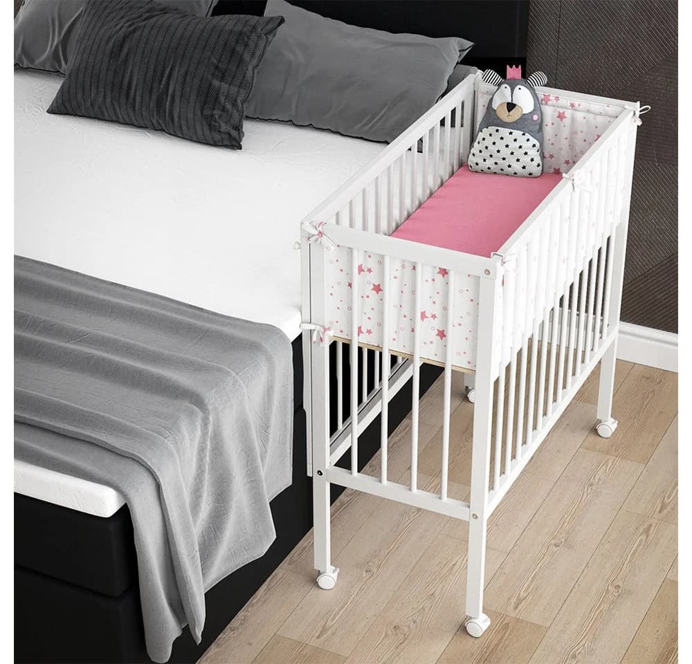 VitaliSpa® Beistellbett Sophie Weiß mit Höhenverstellung - Bild 3