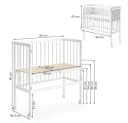 VitaliSpa® Beistellbett Sophie Weiß mit Höhenverstellung Bild 4