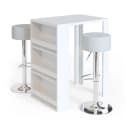 VICCO Bartisch Weiß mit integriertem Regal - Stehtisch für Küche Bild 2
