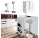 VICCO Bartisch Weiß mit integriertem Regal - Stehtisch für Küche Bild 4