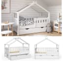 VitaliSpa® Hausbett Design Weiß mit Schublade und Lattenrost Bild 2