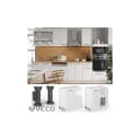Vicco Unterschrank Fame-Line Weiß Hochglanz 80 cm mit Regal Bild 1