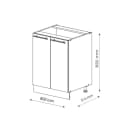 Vicco Unterschrank Fame-Line Weiß Hochglanz 80 cm mit Regal Bild 2