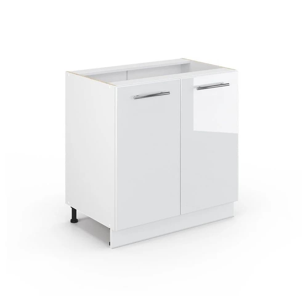 Vicco Unterschrank Fame-Line Weiß Hochglanz 80 cm mit Regal - Bild 3