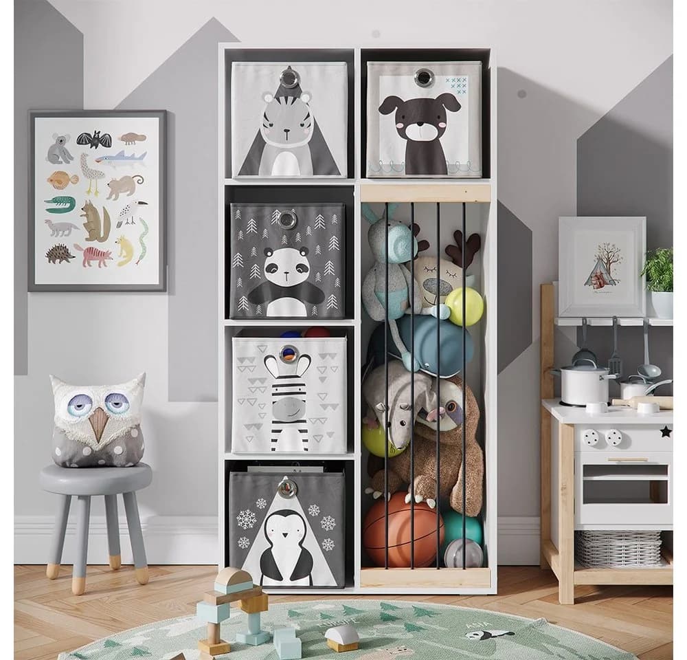 Vicco Kinderregal Marvin Weiß 6 Fächer Aufbewahrung - Bild 5