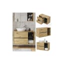 Vicco Waschbeckenunterschrank Viola Eiche/Anthrazit Modern Bild 1