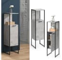 Vicco Midischrank Fyrk Beton/Schwarz 3 Fächer Badregal Bild 2
