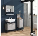 Vicco Midischrank Fyrk Beton/Schwarz 3 Fächer Badregal Bild 5