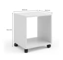 Vicco Rollcontainer 1 Fach Büroregal Weiß Melaminharz Bild 3