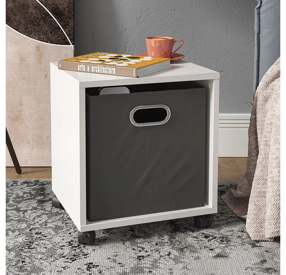 Vicco Rollcontainer 1 Fach Büroregal Weiß Melaminharz - Bild 5