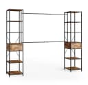 Vicco Kleiderschrank Fyrk Eiche rustikal Schwarz Loft-Stil Bild 2