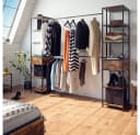 Vicco Kleiderschrank Fyrk Eiche rustikal Schwarz Loft-Stil Bild 3
