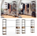 Vicco Kleiderschrank Fyrk Eiche rustikal Schwarz Loft-Stil Bild 4