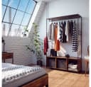 Vicco Kleiderschrank Fyrk Antikholz-Optik Garderobenschrank mit Sitzbank Bild 3