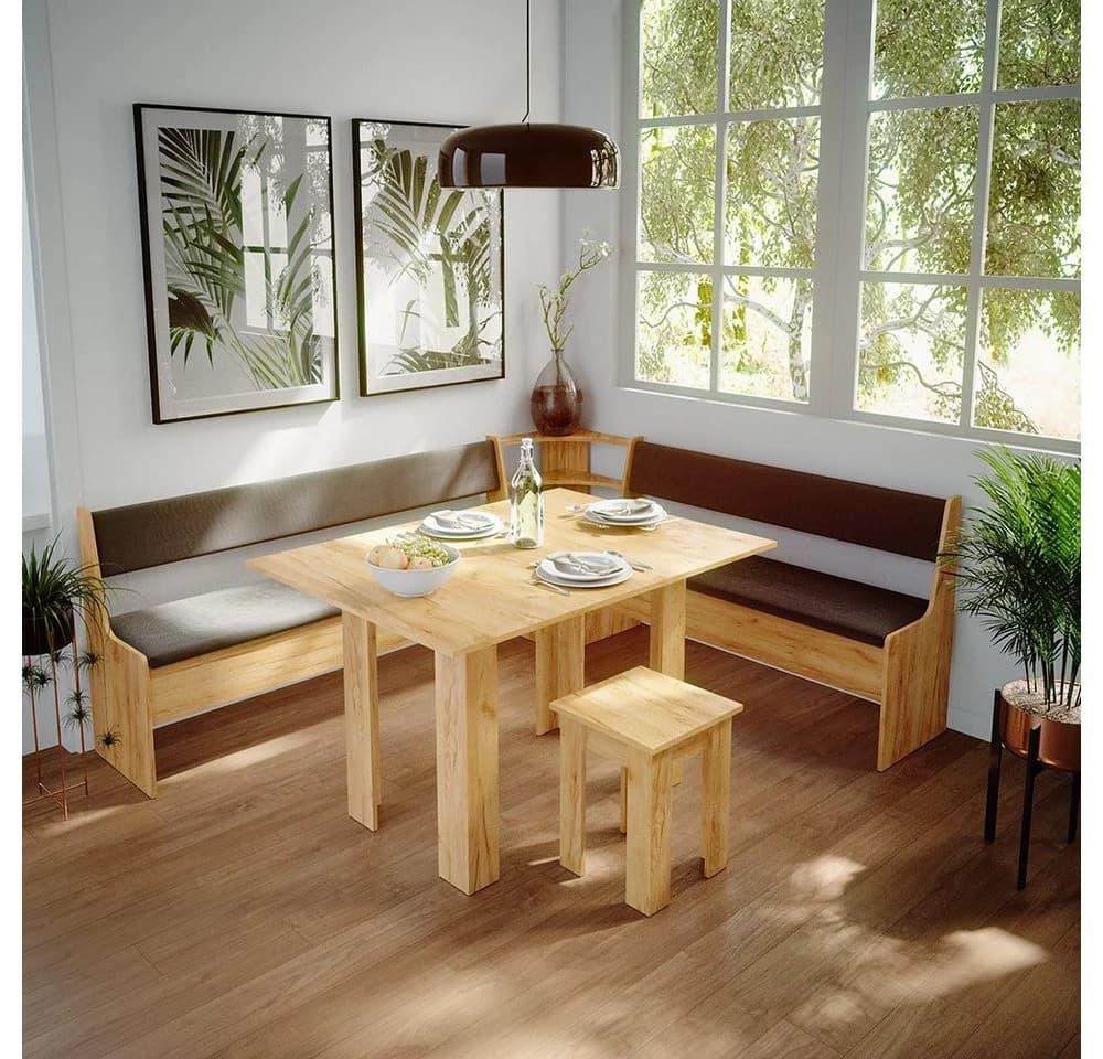 Vicco Küchenbank Roman Eiche 167cm mit Truhe - Bild 5