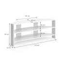 Vicco Lowboard Pit Weiß Skandinavisches TV Board Bild 5